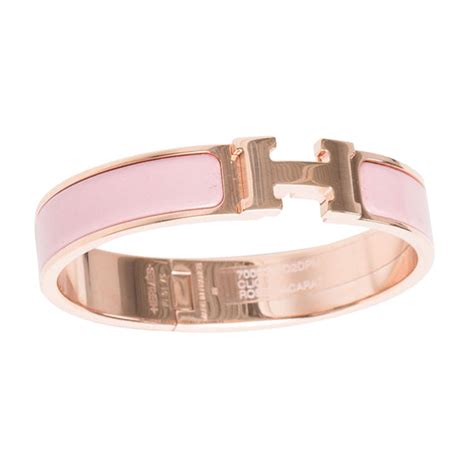 hermes bracelet rose gold pink|authentic hermes bracelets.